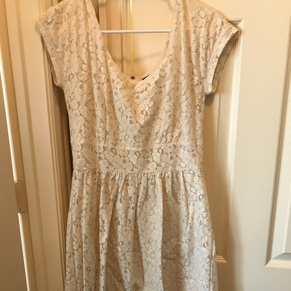 White Lace banana Republic Mad Men collection dres